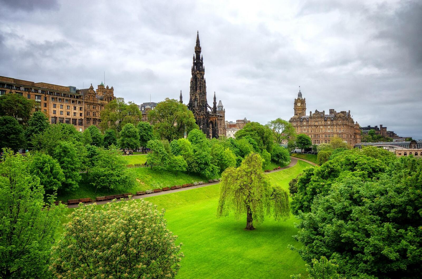 Обои Эдинбург Эдинбургский замок Шотландия на рабочий стол