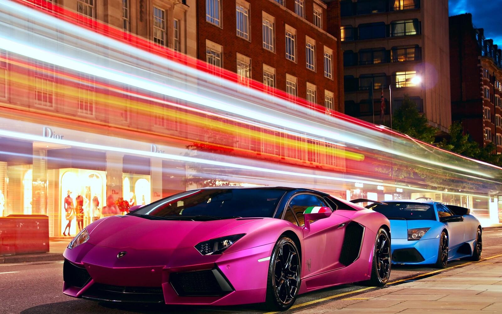 Wallpapers car pink road on the desktop