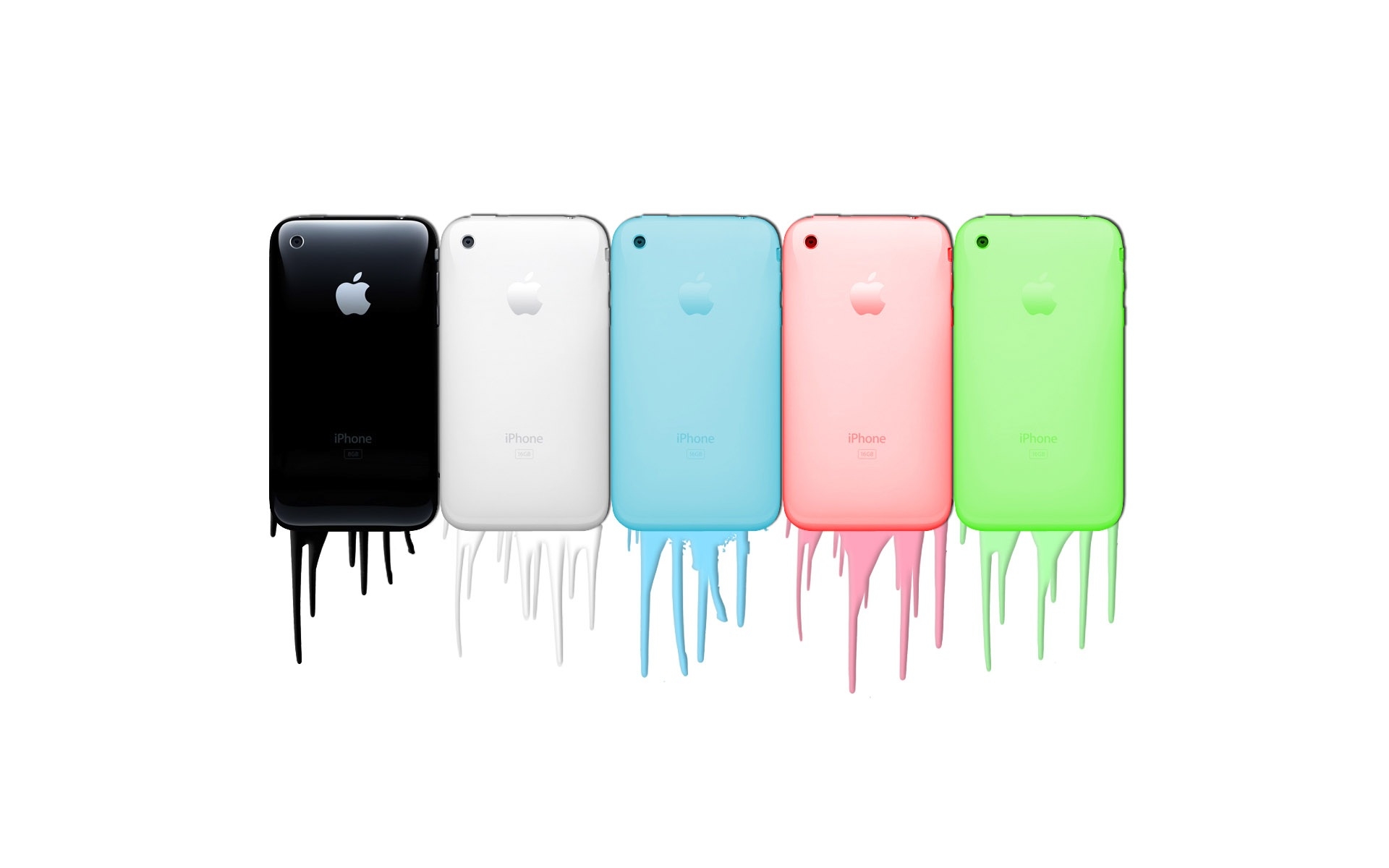 Обои айфоны аппле краска на рабочий стол