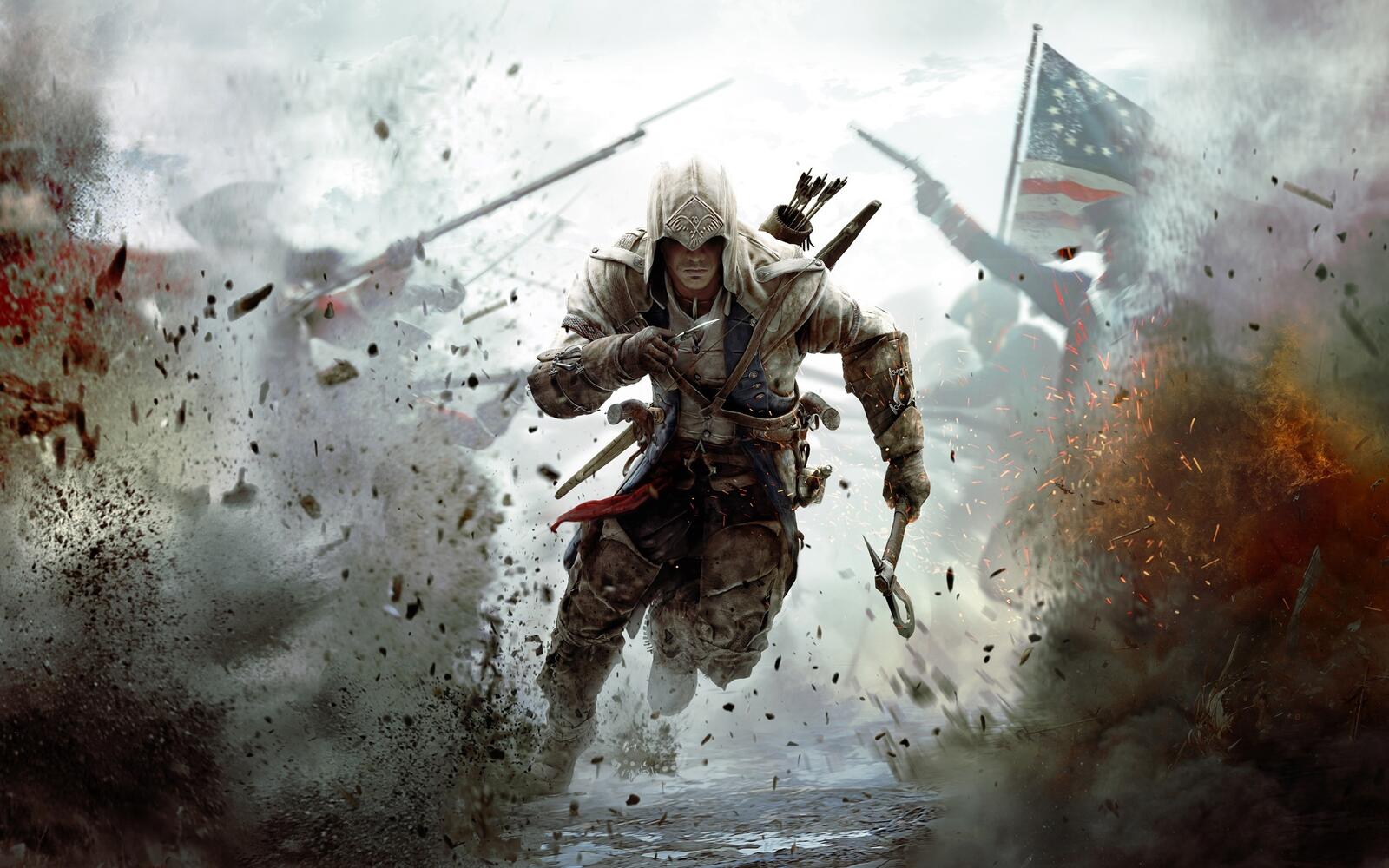 Wallpapers assassins creed iii connor tomahawk on the desktop