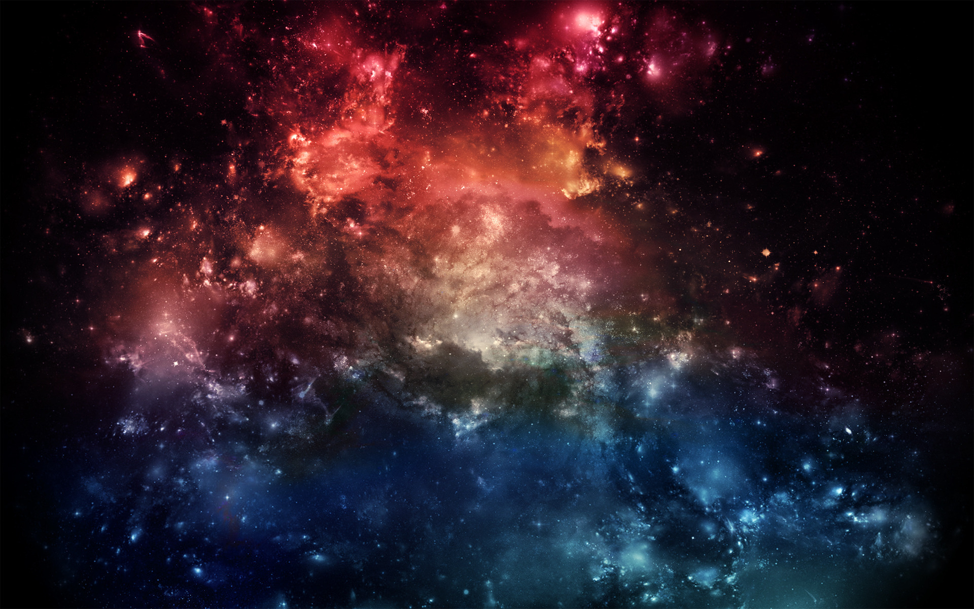 Обои газопылевая туманность звёзды вселенная на рабочий стол