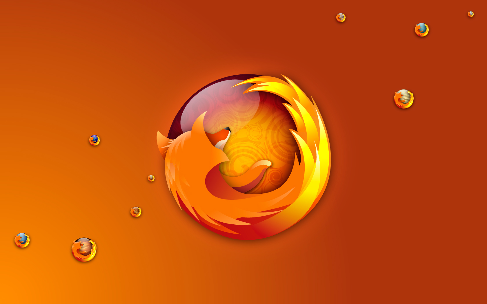 Wallpapers firefox fox logo on the desktop