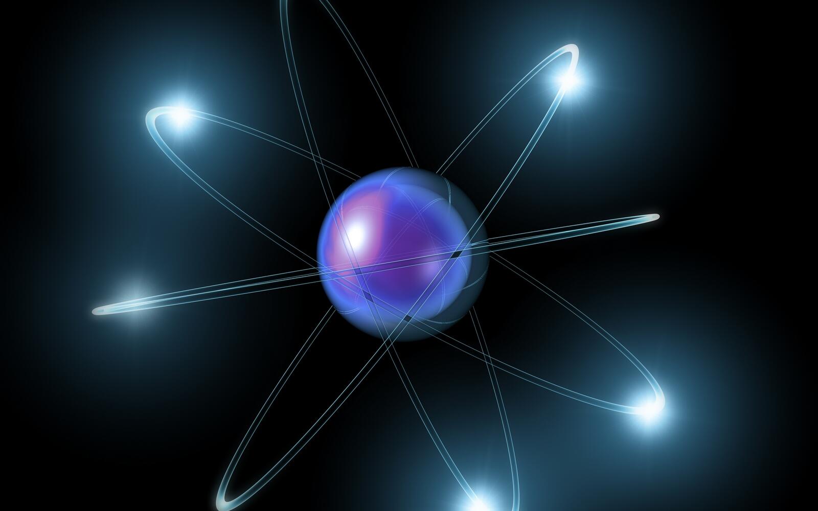 Wallpapers atom nucleus electrons on the desktop