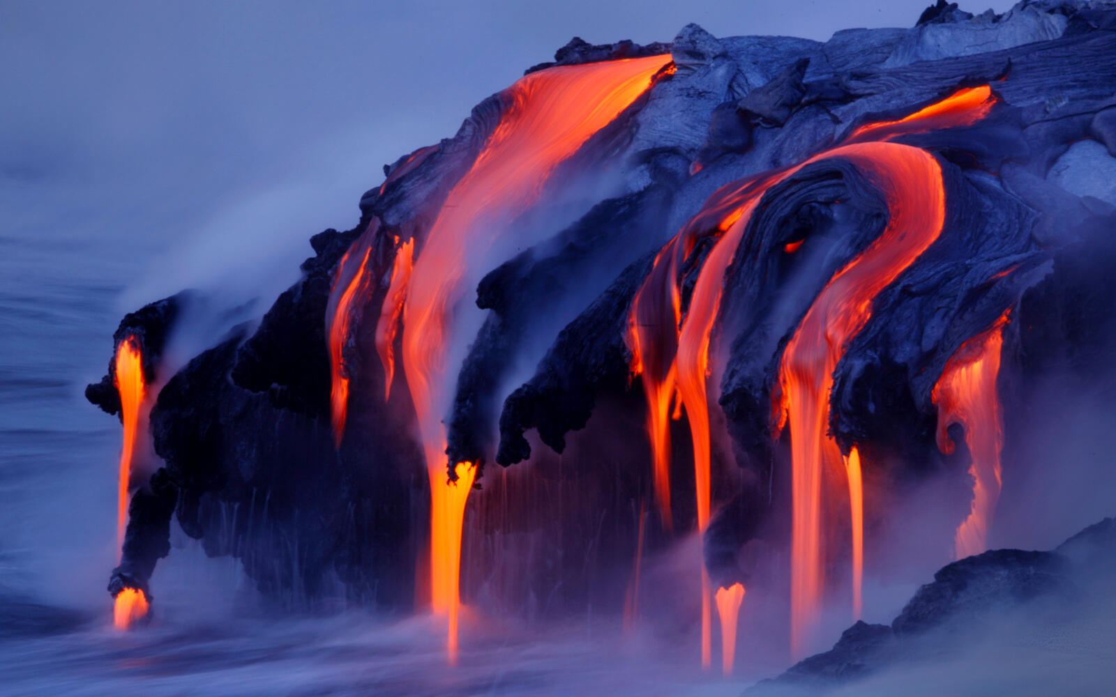 Wallpapers nature lava swirling on the desktop