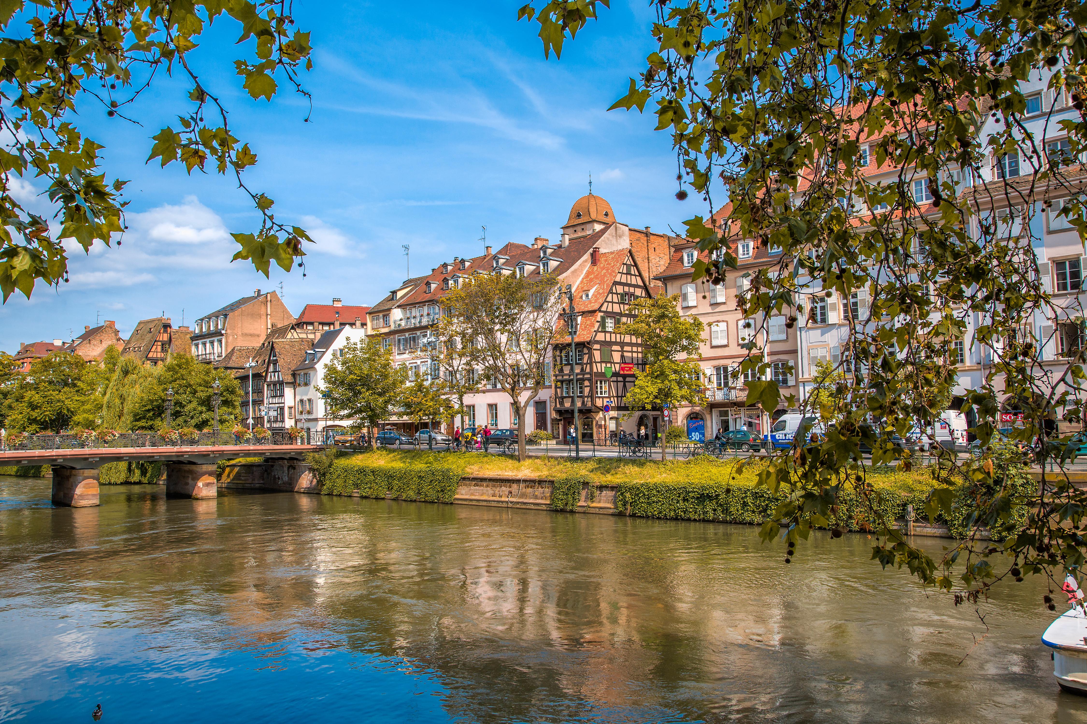 Wallpapers canal Strasbourg city on the desktop