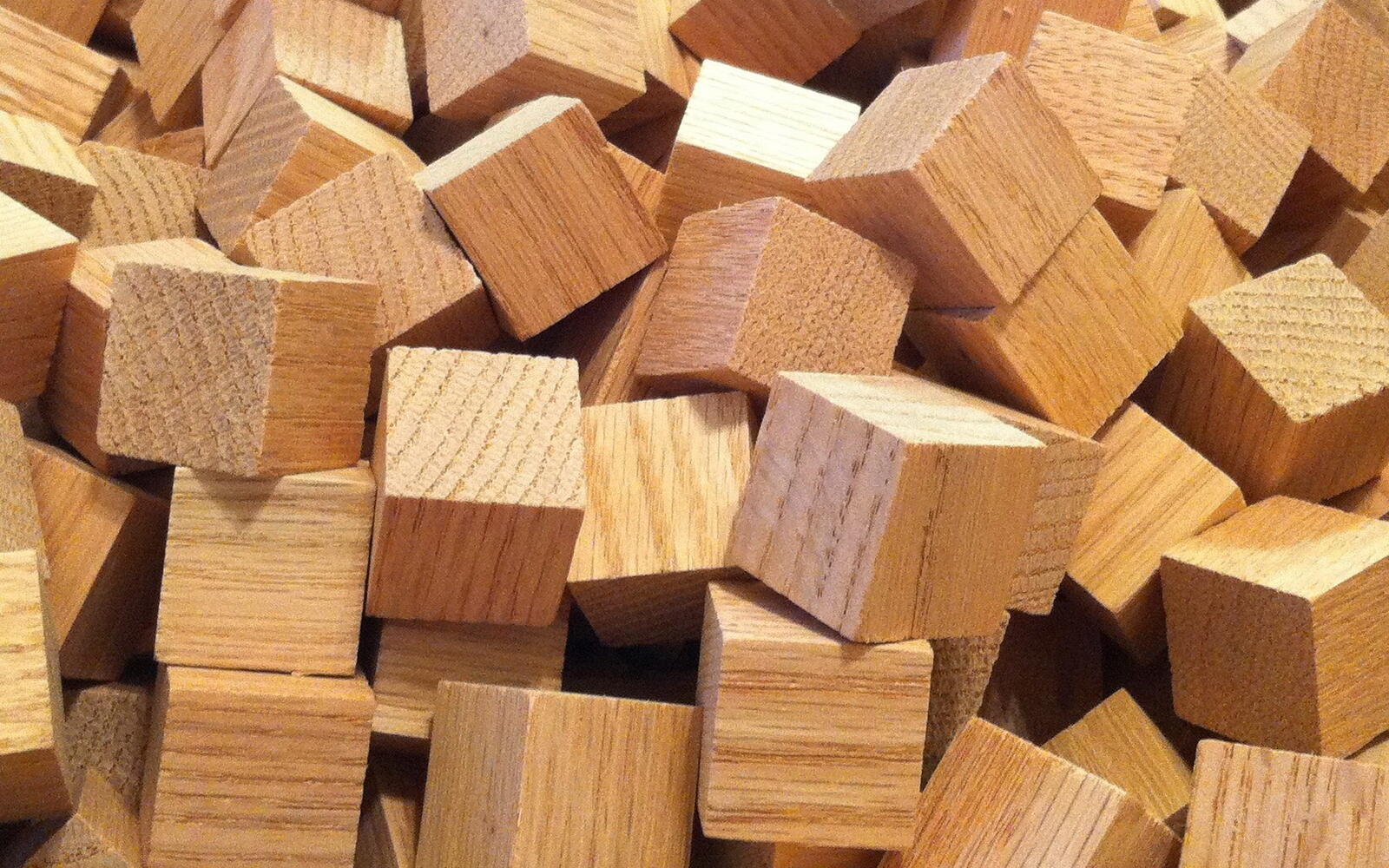 桌面上的壁纸立方体 许多 木材