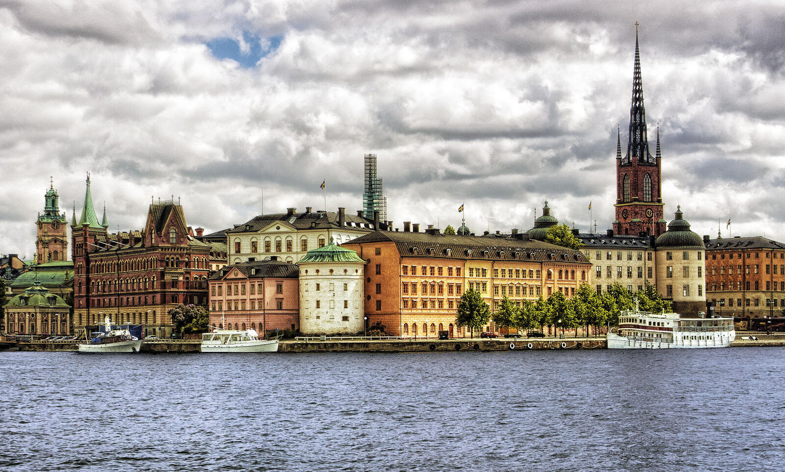 Обои канал Швеция Стокгольм на рабочий стол
