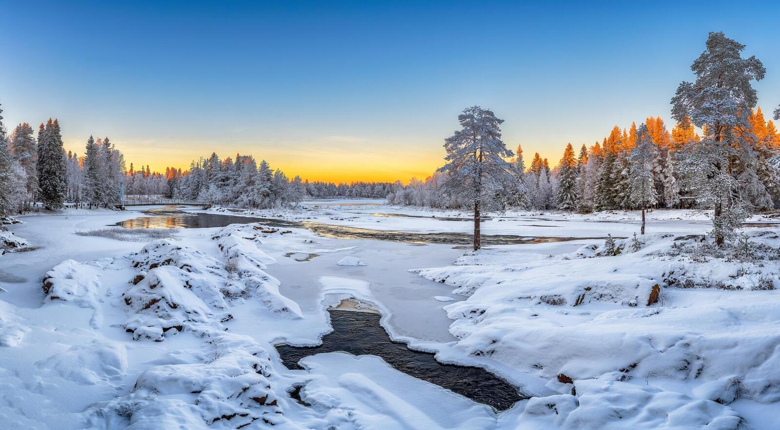 Обои Кийминки Финляндия зима на рабочий стол