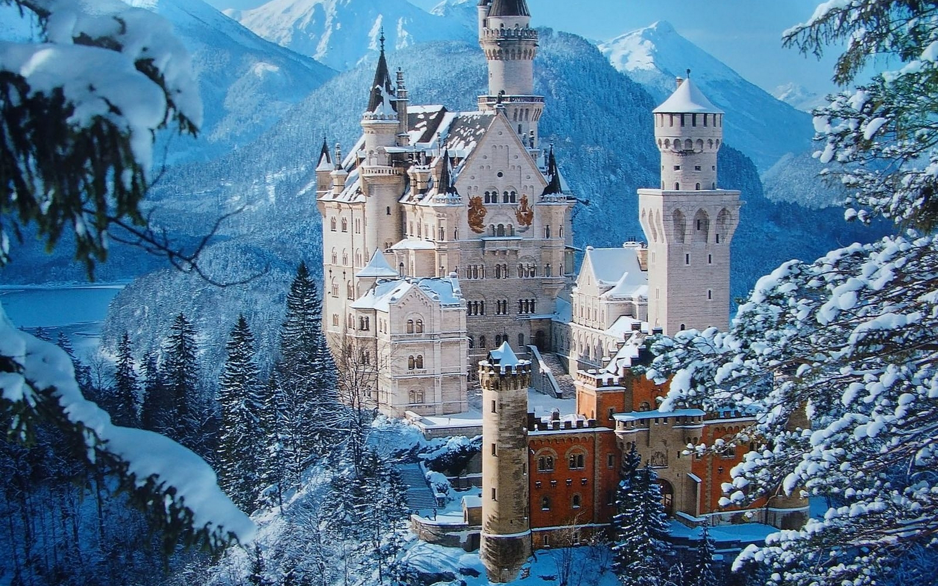 Wallpapers winter castle towers on the desktop