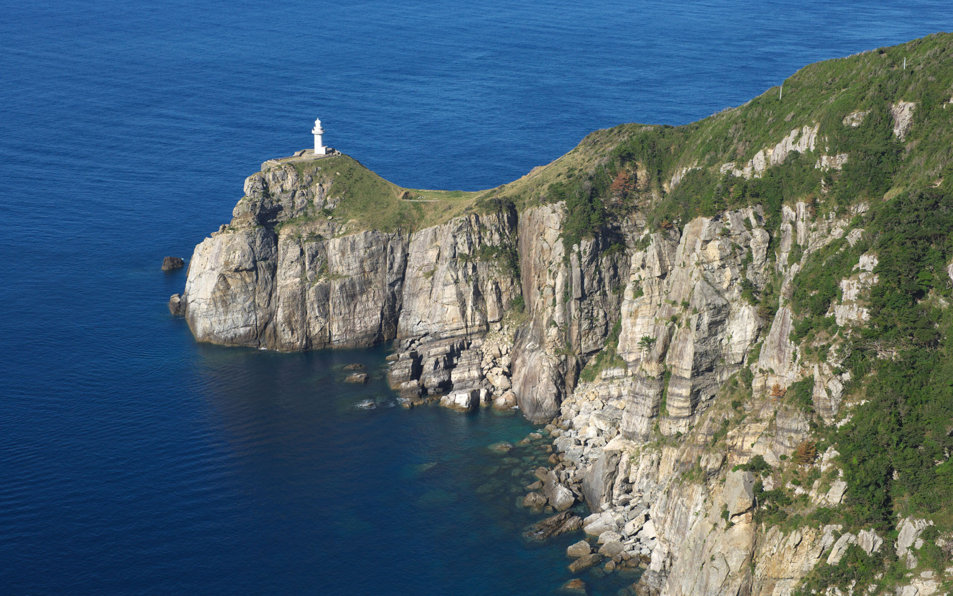 утес обрыв маяк море cliff the sea lighthouse загрузить