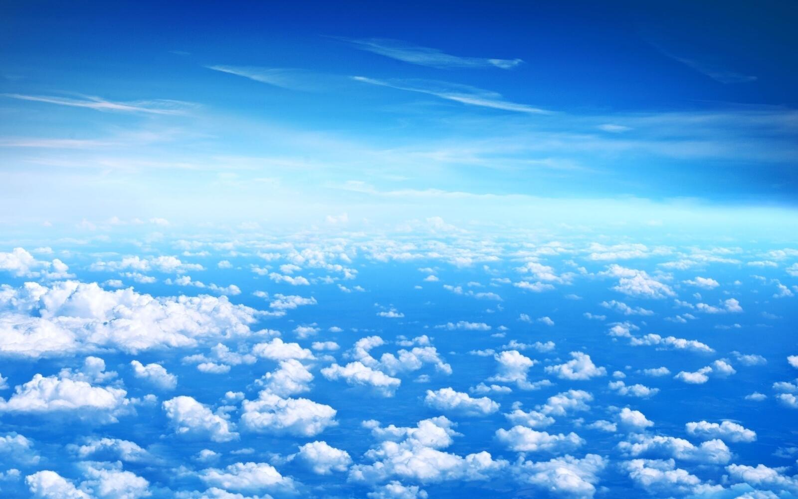 Wallpapers blue height sky on the desktop