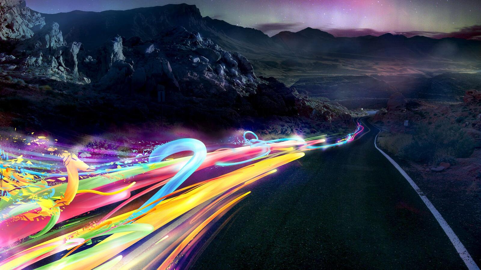 Wallpapers abstraction speed road on the desktop