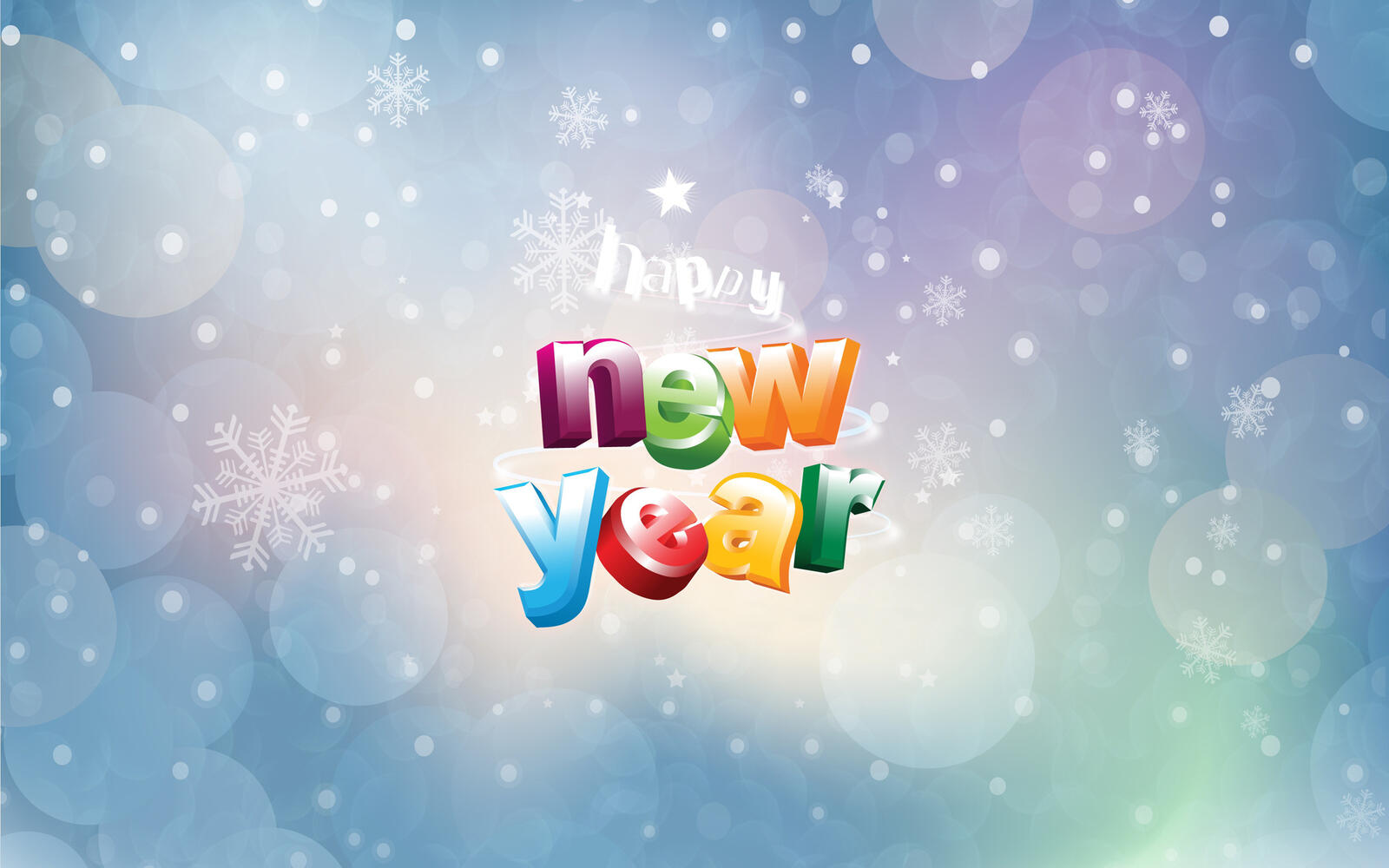 Wallpapers new year inscription colorful on the desktop