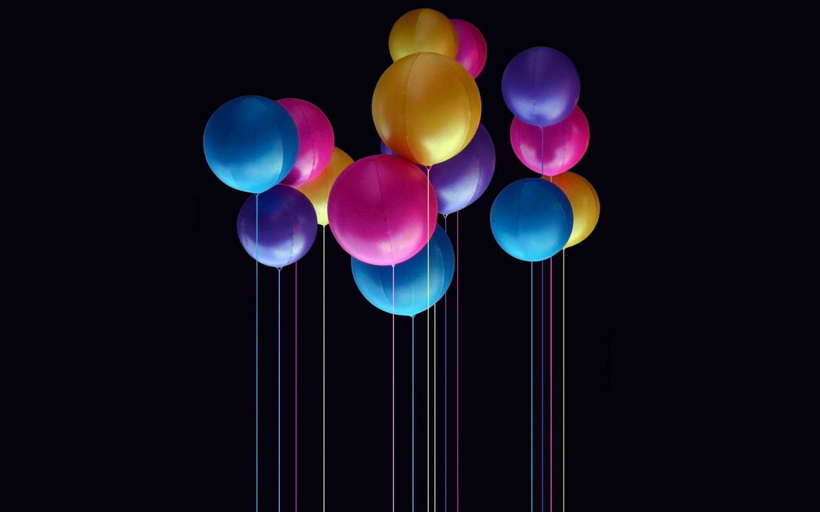 Обои шарики воздушные разноцветные на рабочий стол