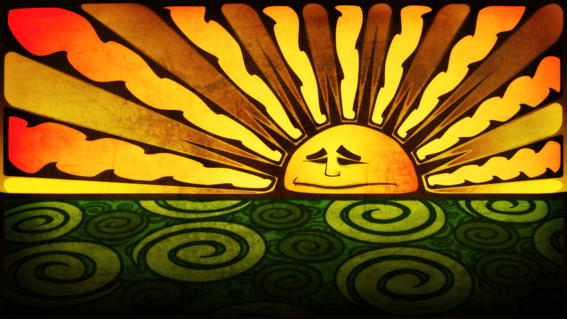 Wallpapers sun drawing pattern on the desktop