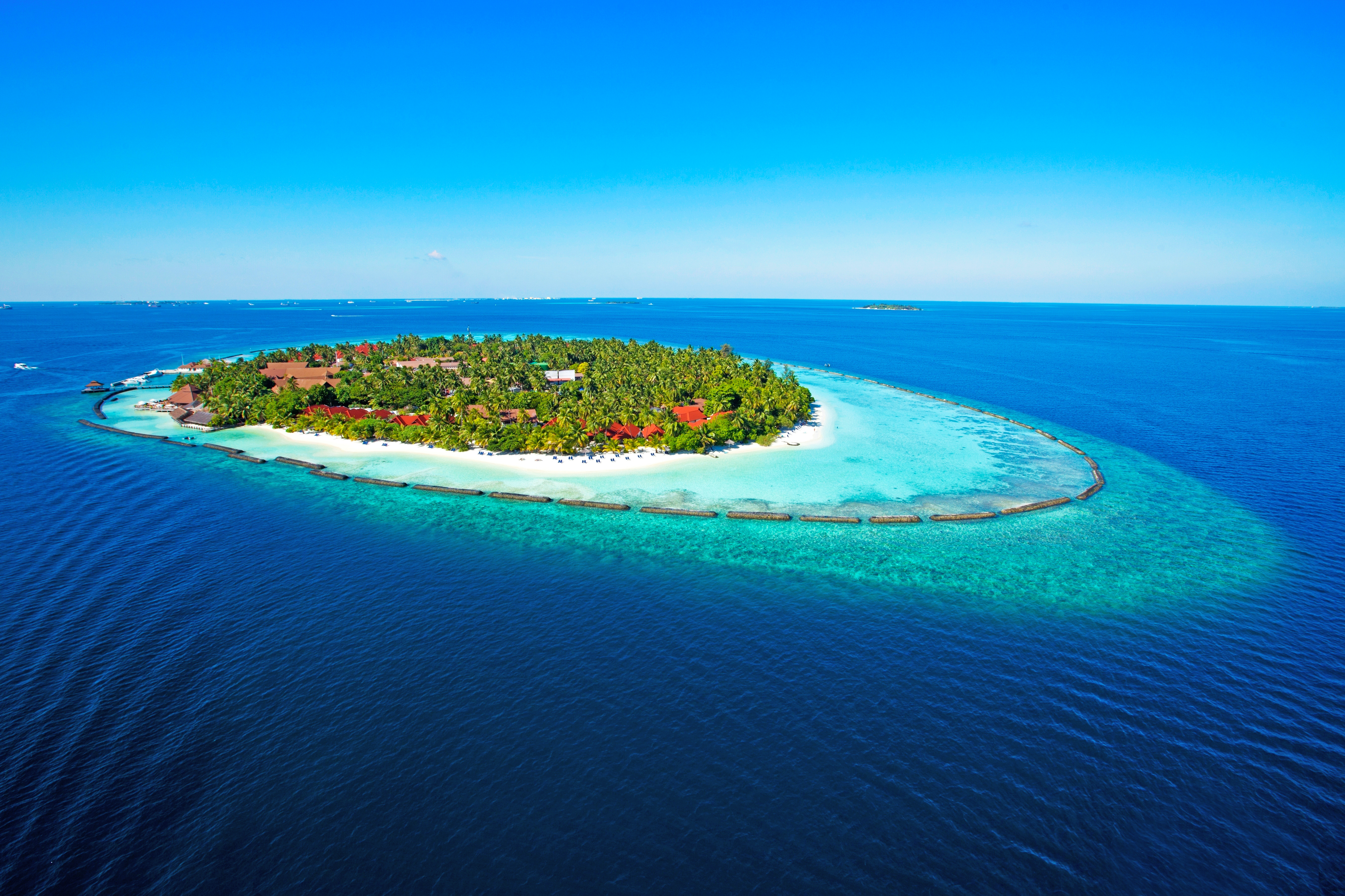 Обои океан Мальдивы тропики на рабочий стол