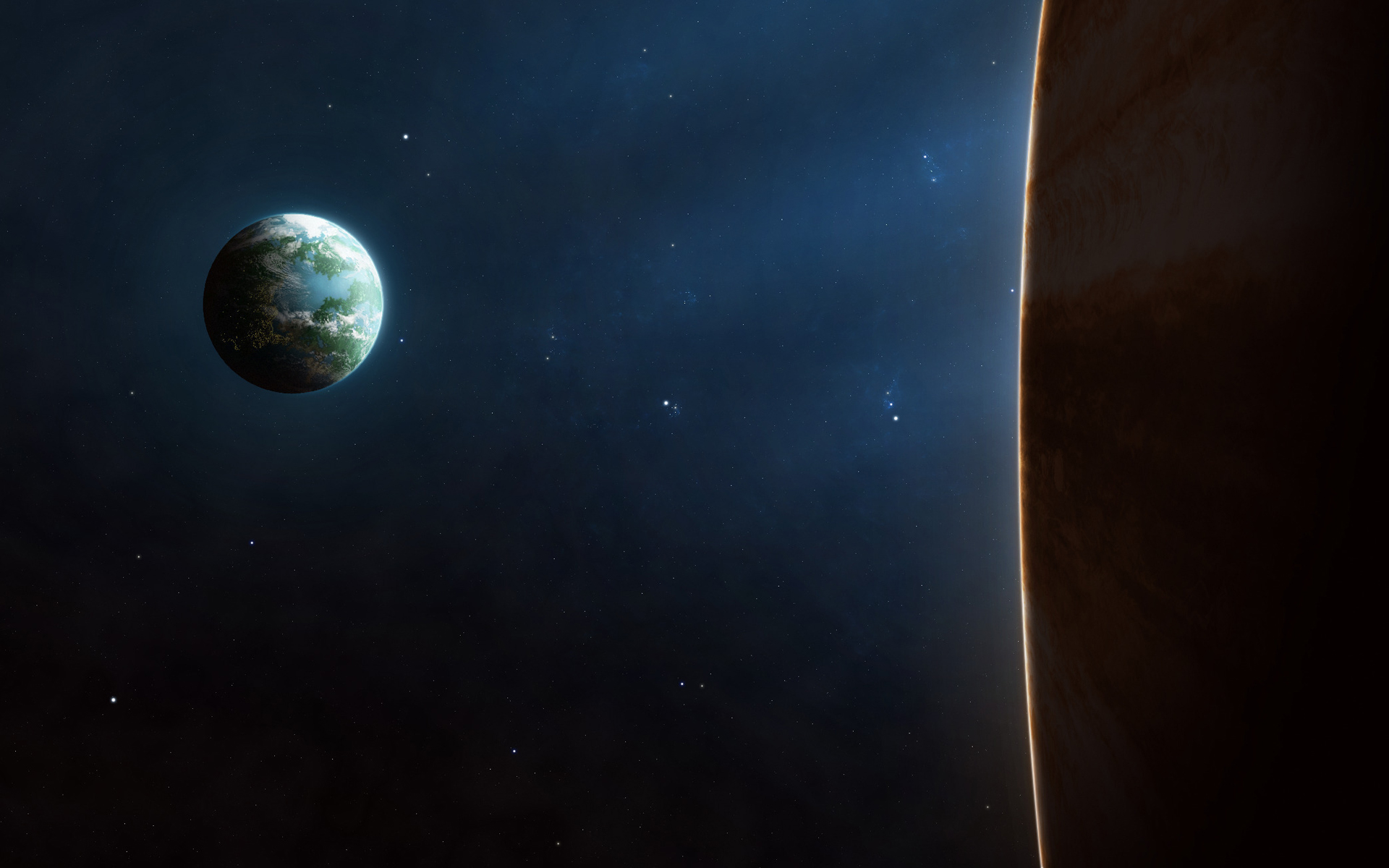 Wallpapers universe darkness planets on the desktop