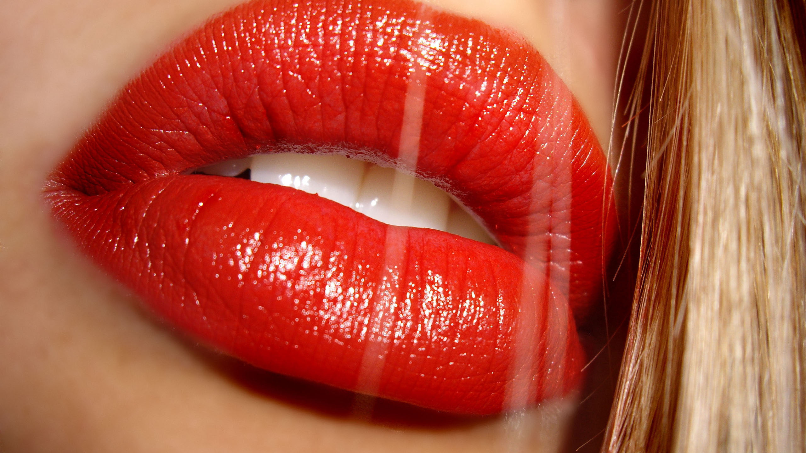 Wallpapers lips lipstick shine on the desktop