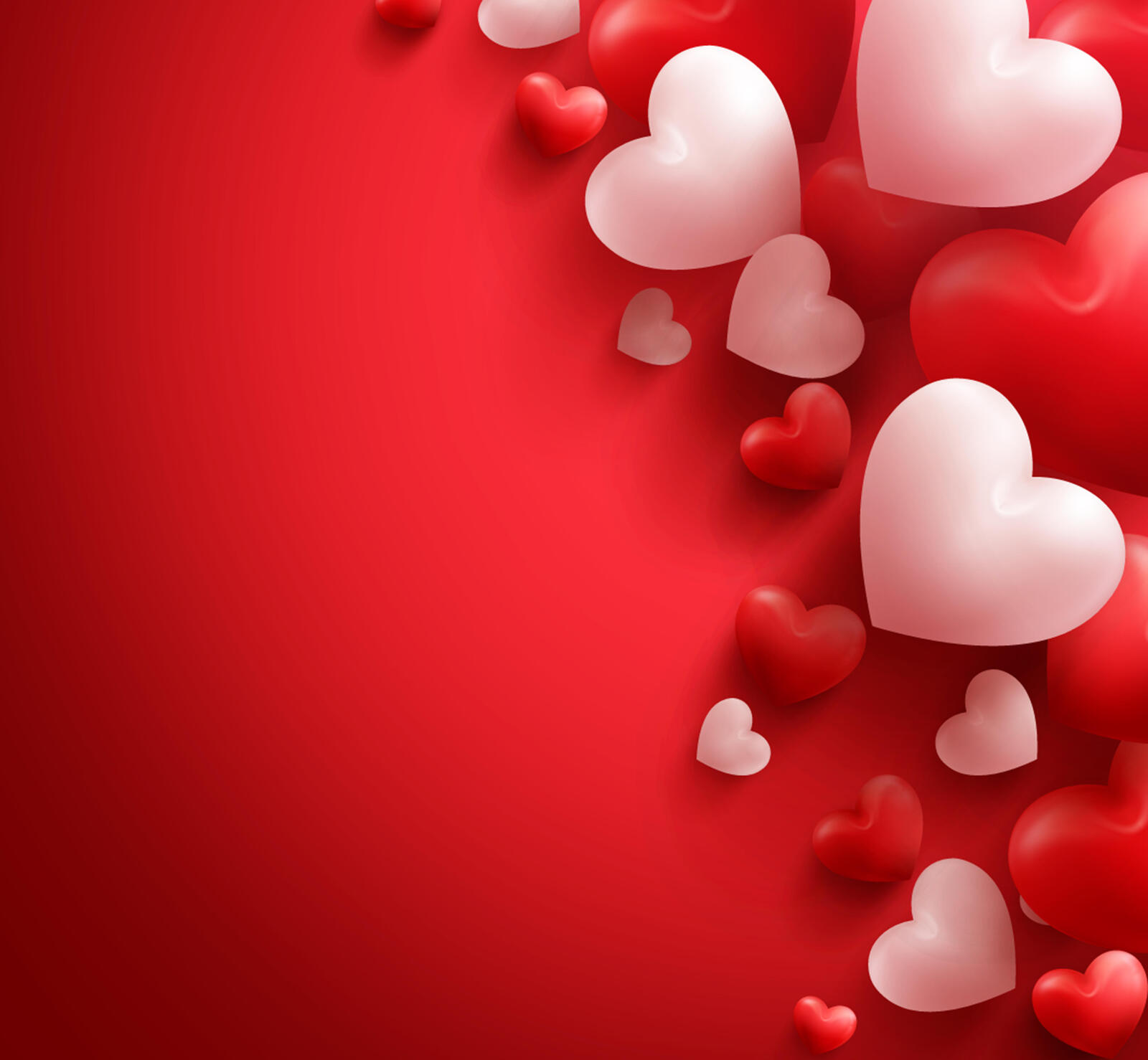 Обои романтические сердца с днём святого валентина праздники на рабочий стол