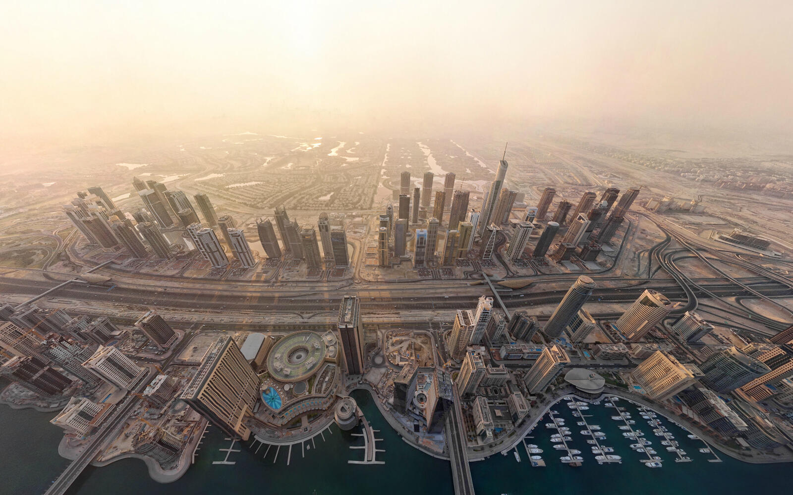 Wallpapers Dubai City skyscrapers ocean on the desktop