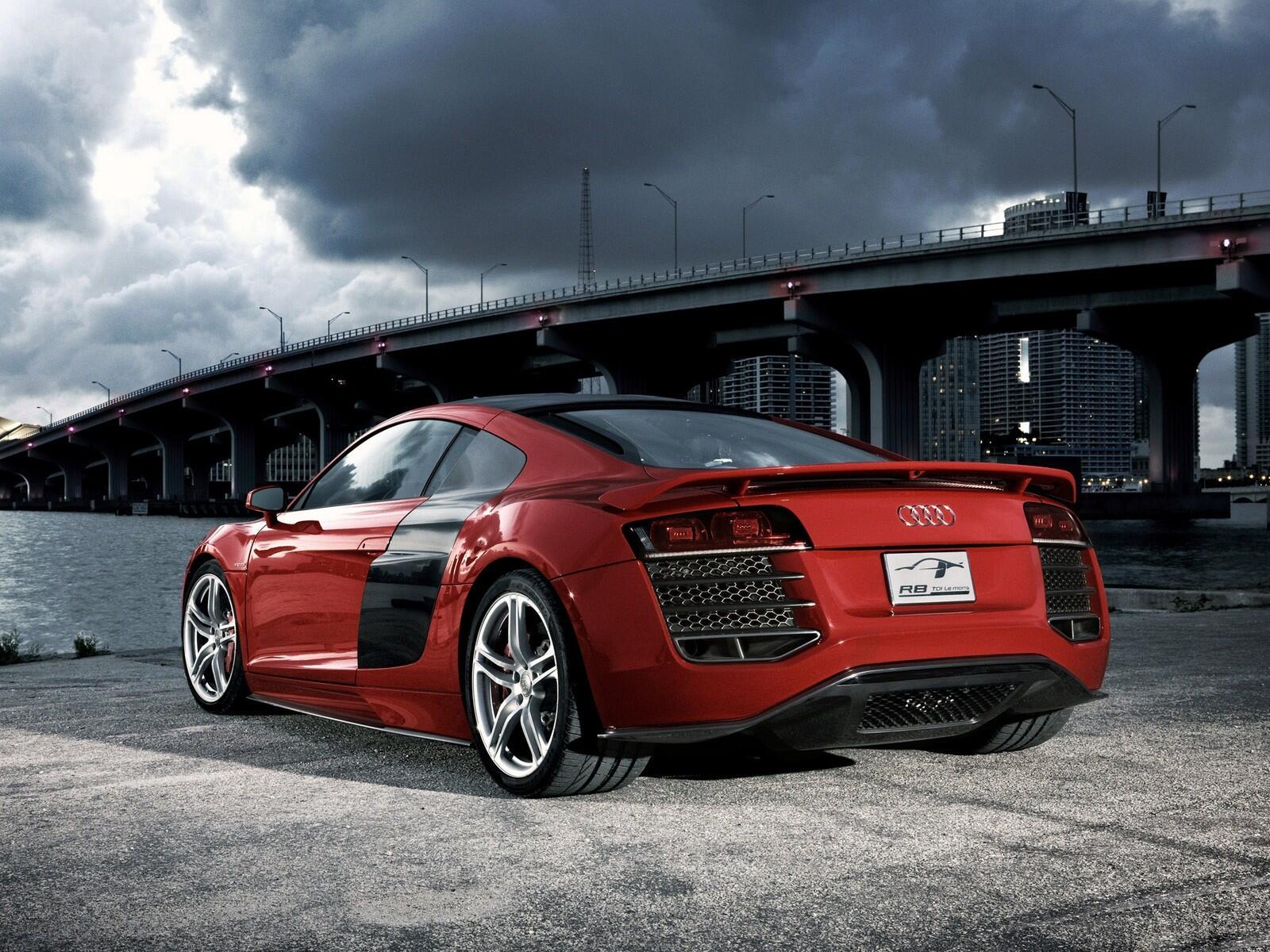 Wallpapers audi r8 red sport on the desktop