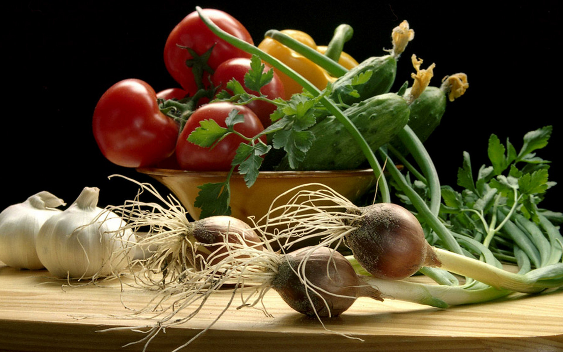 Фото бесплатно овощи, помидоры, огурцы