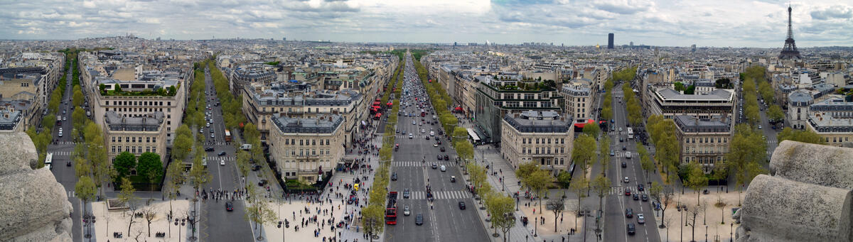 Картинка париж, панорама на телефон