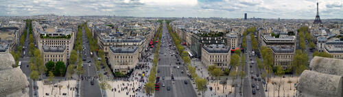 Картинка париж, панорама на телефон