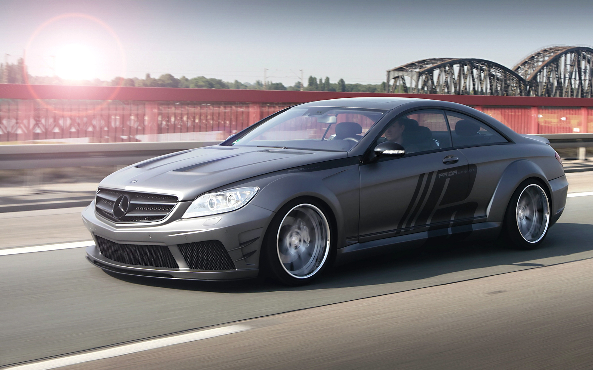 Wallpapers mercedes-benz coupe gray on the desktop
