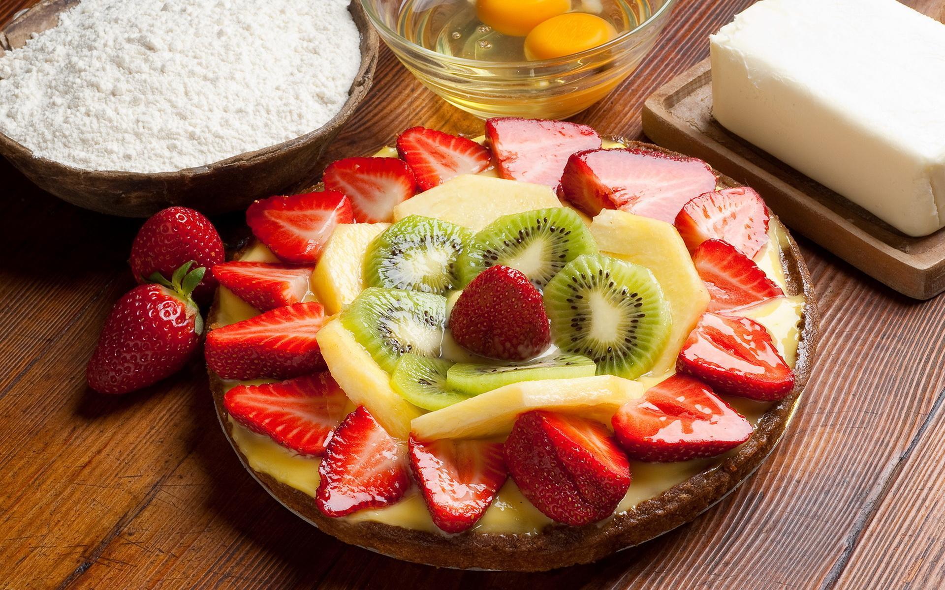 桌面上的壁纸蛋糕 浆果 水果