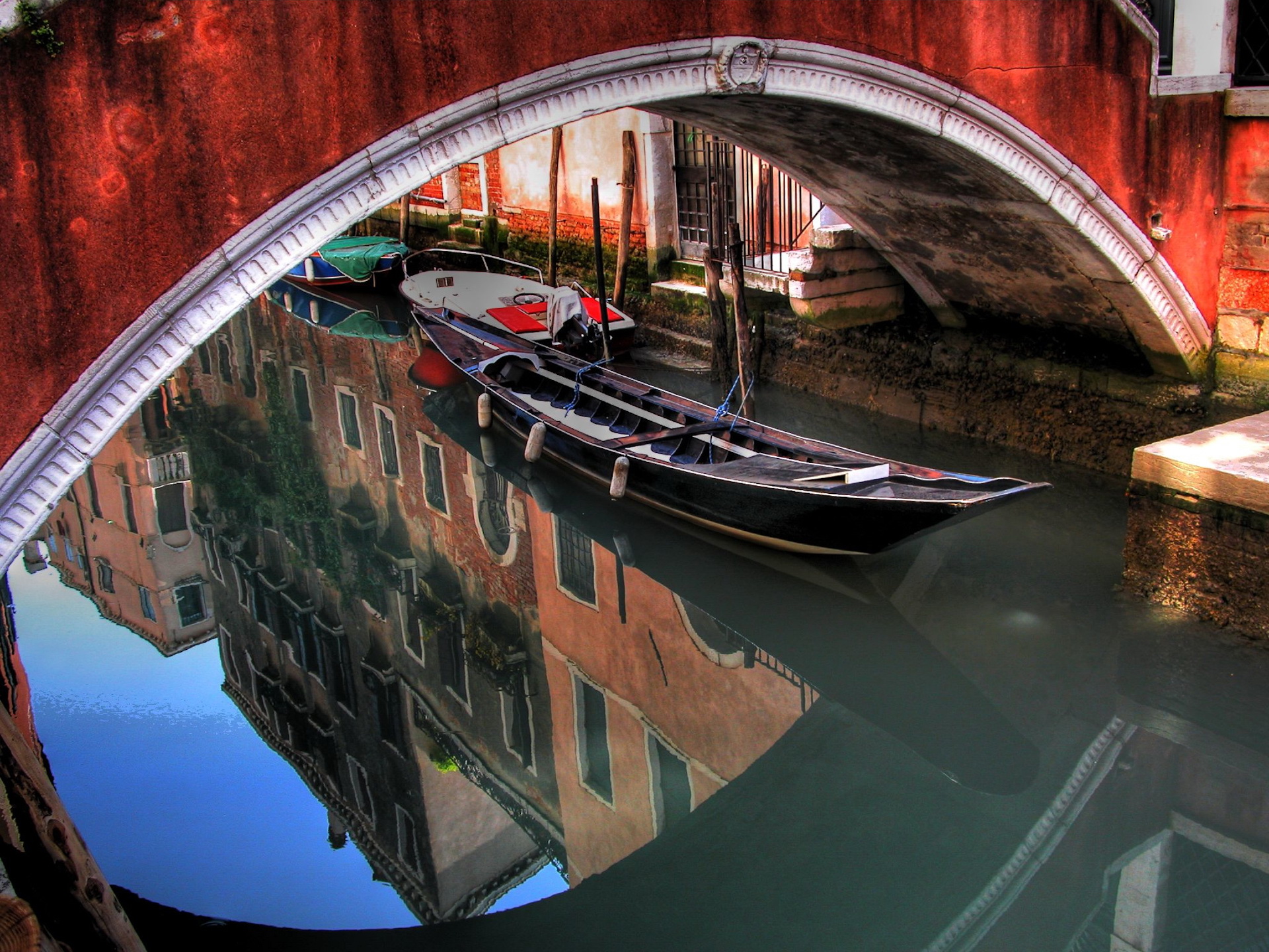 Обои венеция лодка река на рабочий стол