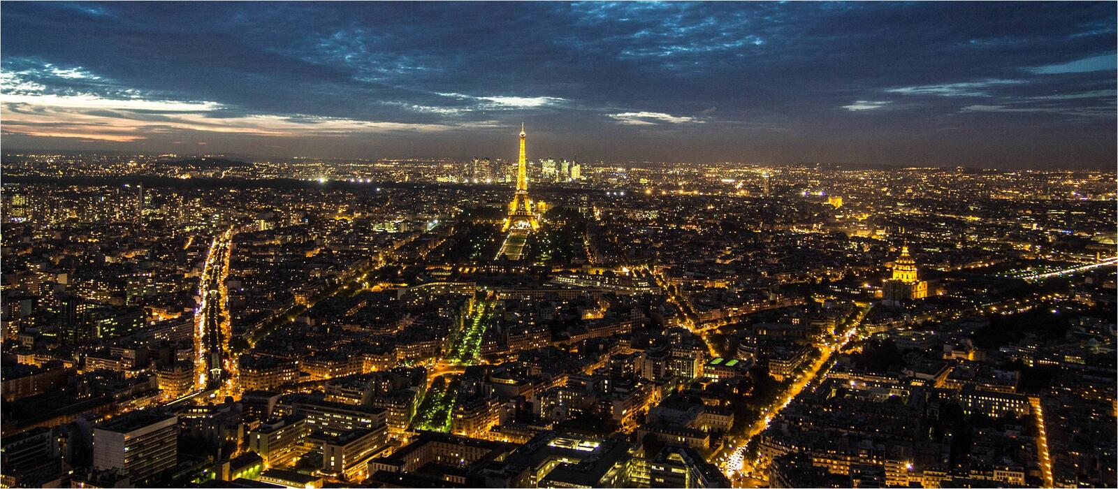 Wallpapers Eiffel Tower night cityscape on the desktop