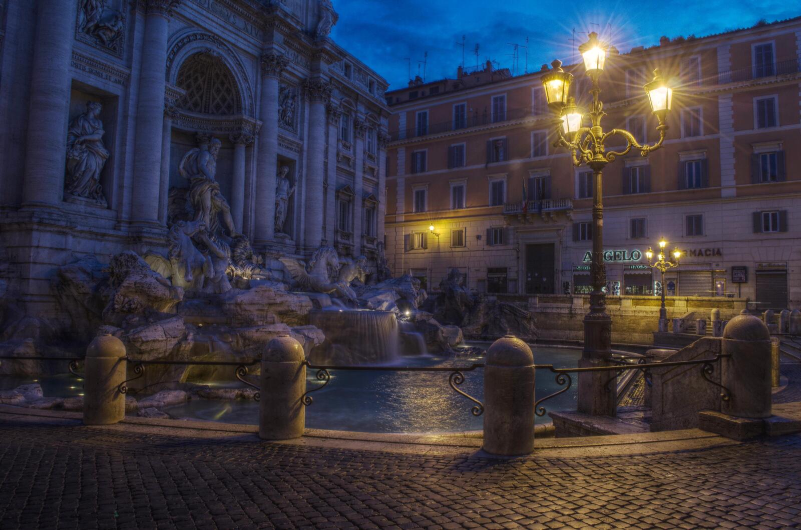 Wallpapers Rome Trevi Fountain city on the desktop