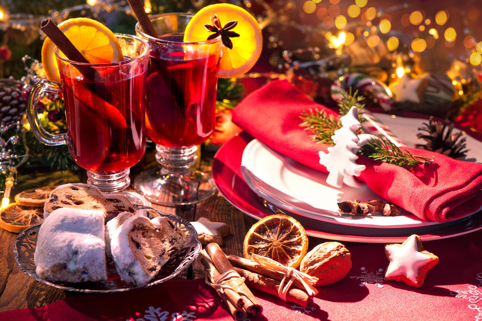 Wallpapers New Year s still-life tea with lemon New year wallpapers on the desktop
