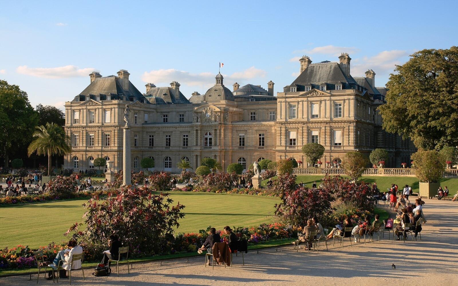 Обои дворец люксембургский париж на рабочий стол