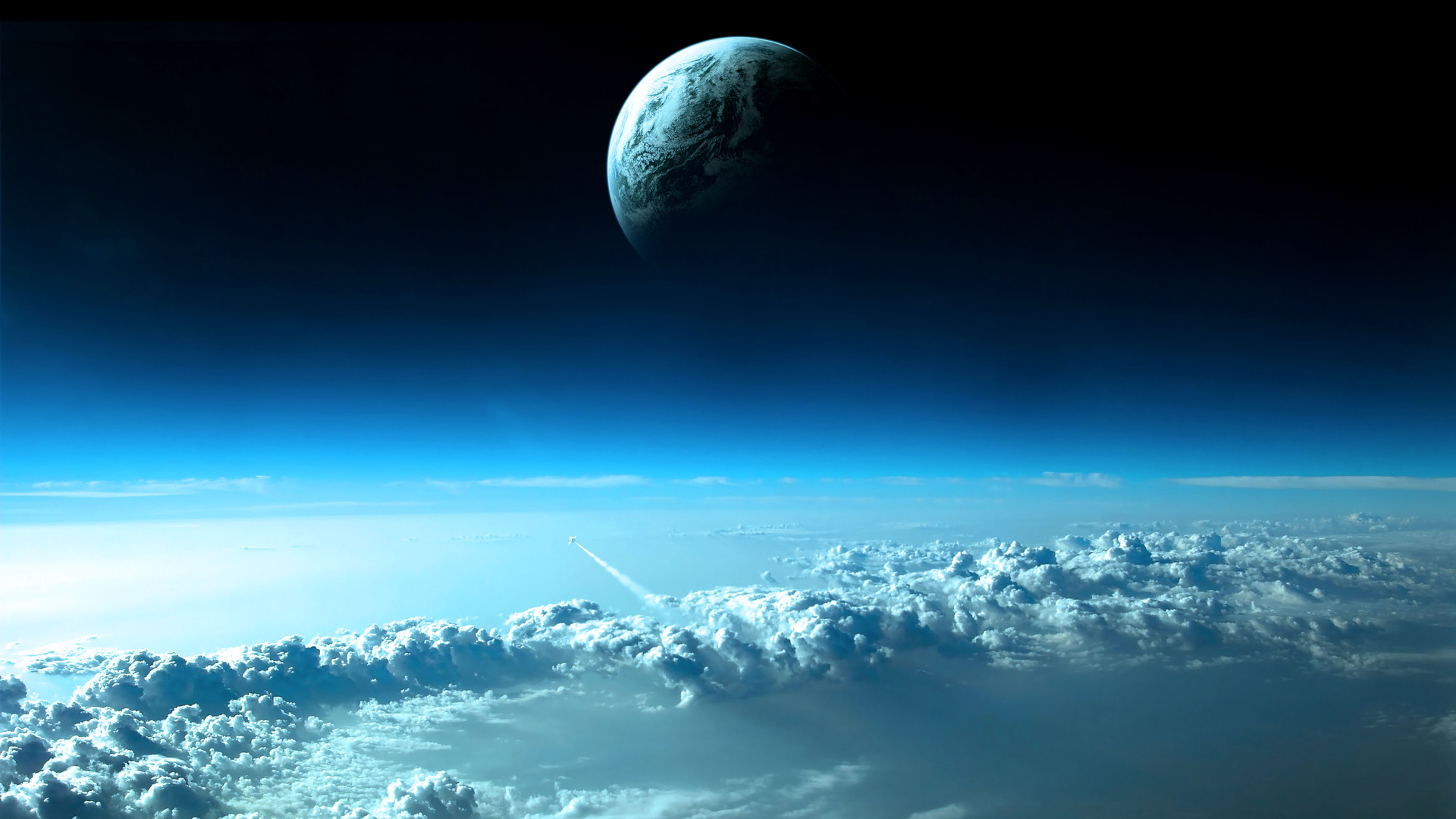 Wallpapers new worlds two planets clouds on the desktop