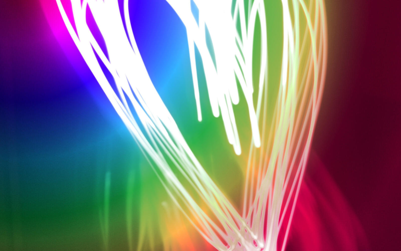 Wallpapers heart lines colors on the desktop