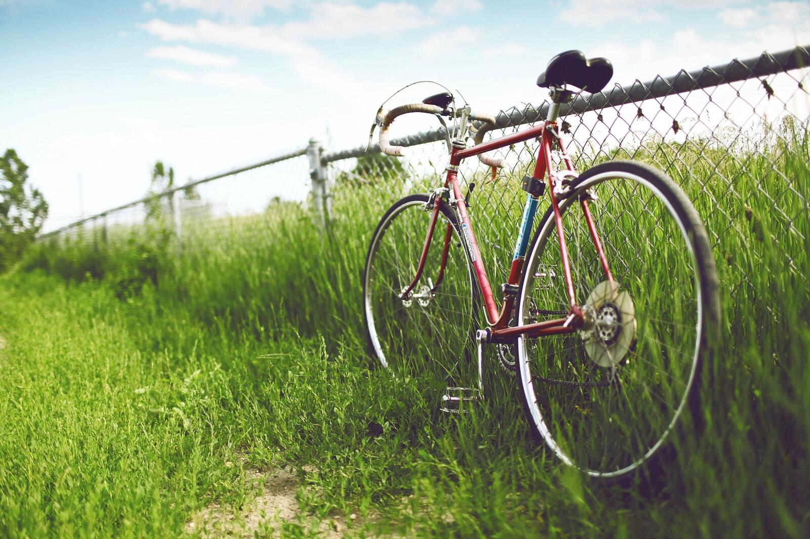Wallpapers bicycle sports fence on the desktop