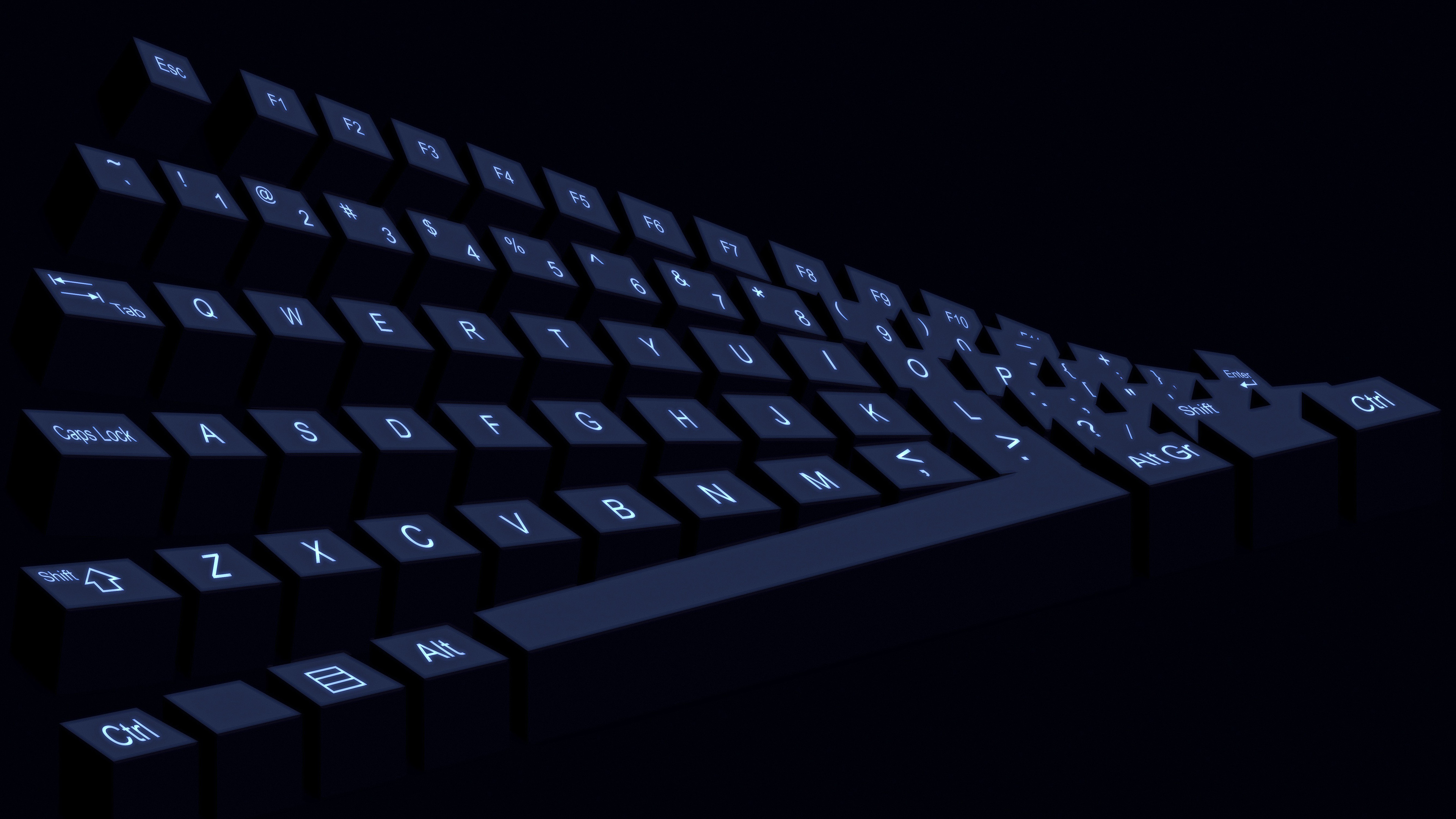 Wallpapers hi-tech black keyboard on the desktop