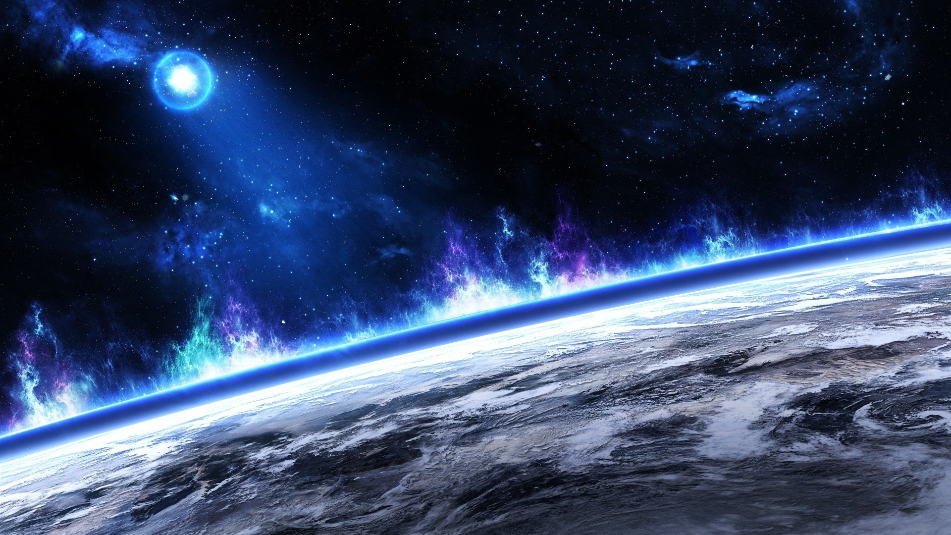 Wallpapers stars space ejection on the desktop