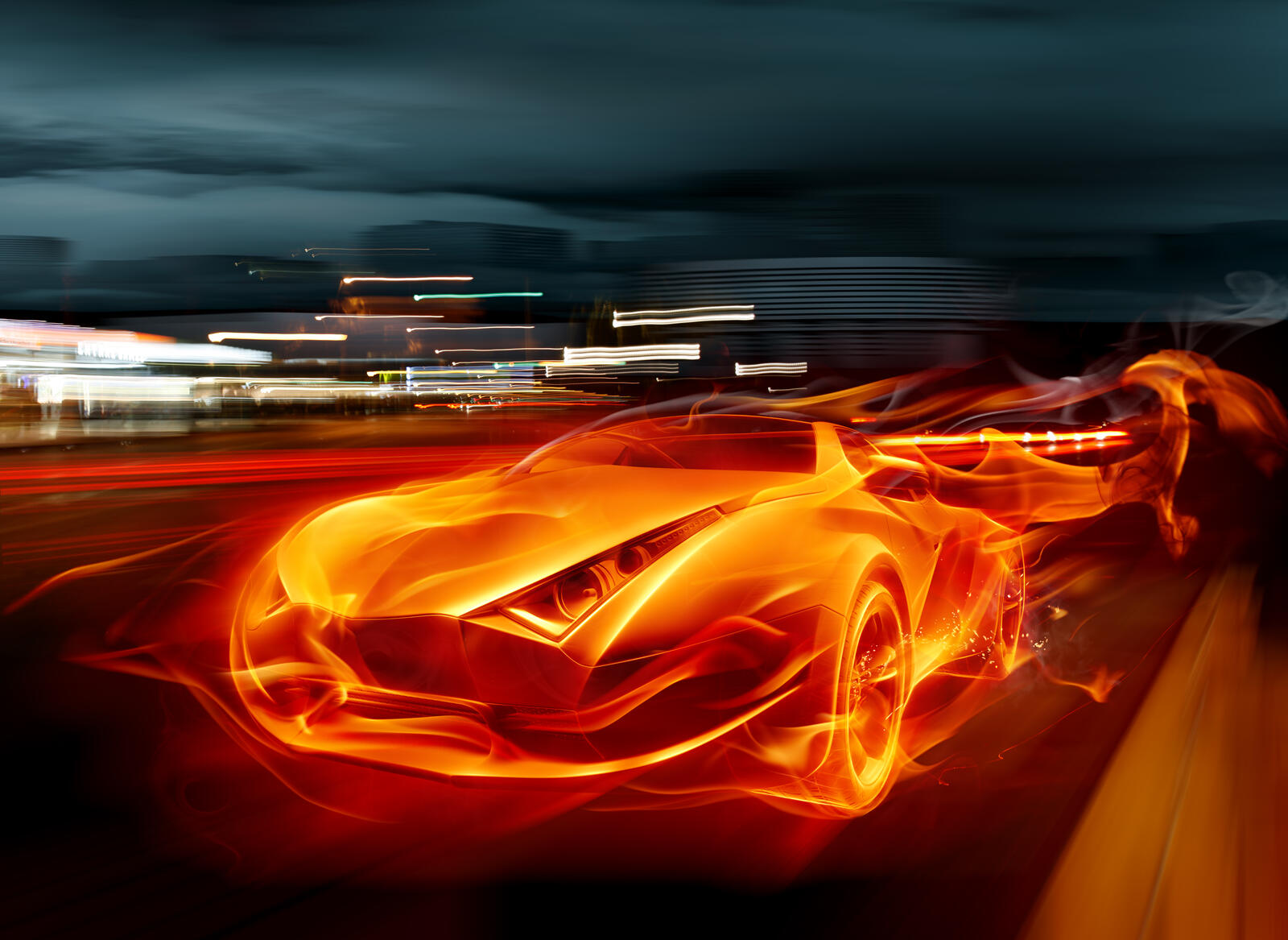 Wallpapers fire shape cars on the desktop
