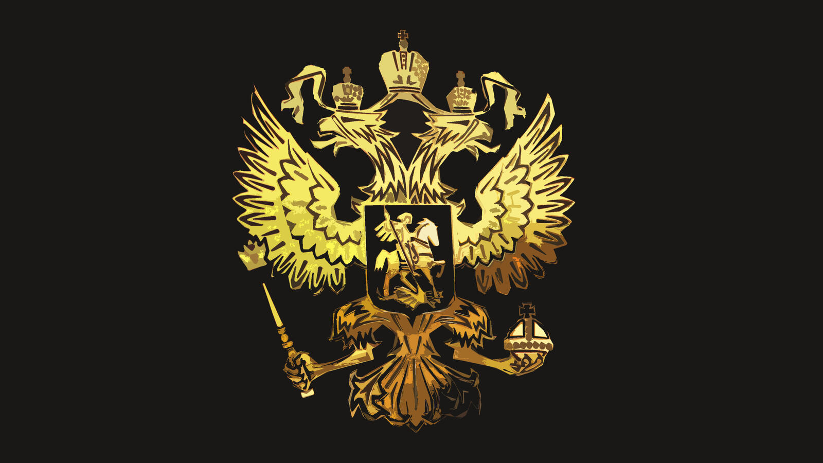 Wallpapers emblem russia two-headed on the desktop
