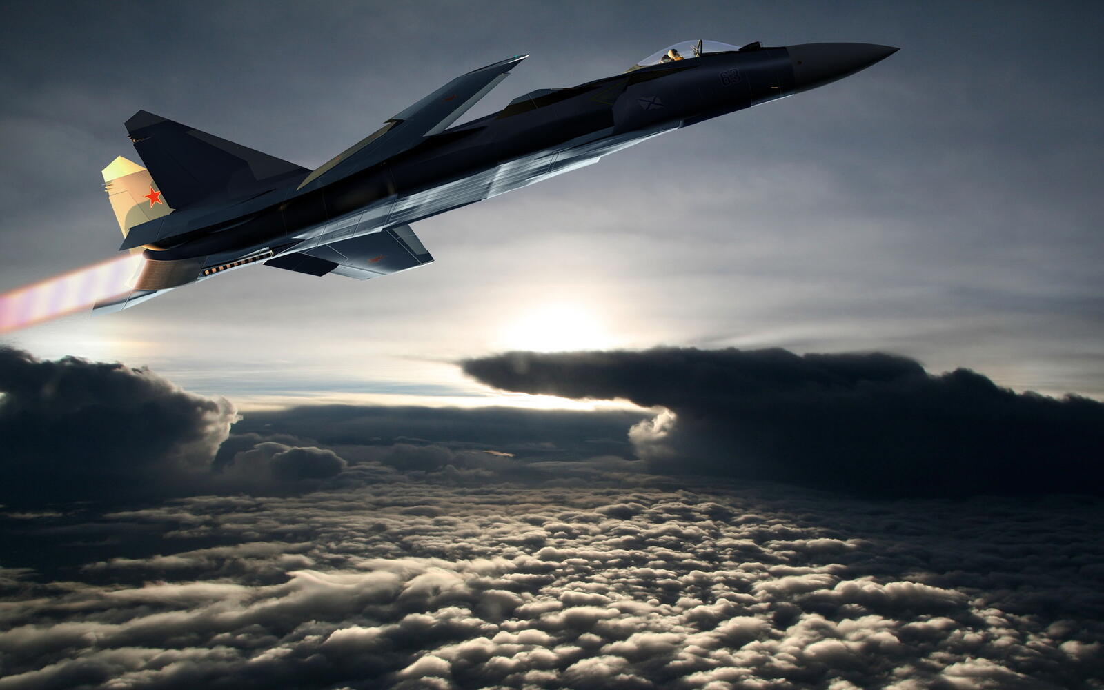 Wallpapers fighter speed supersonic on the desktop