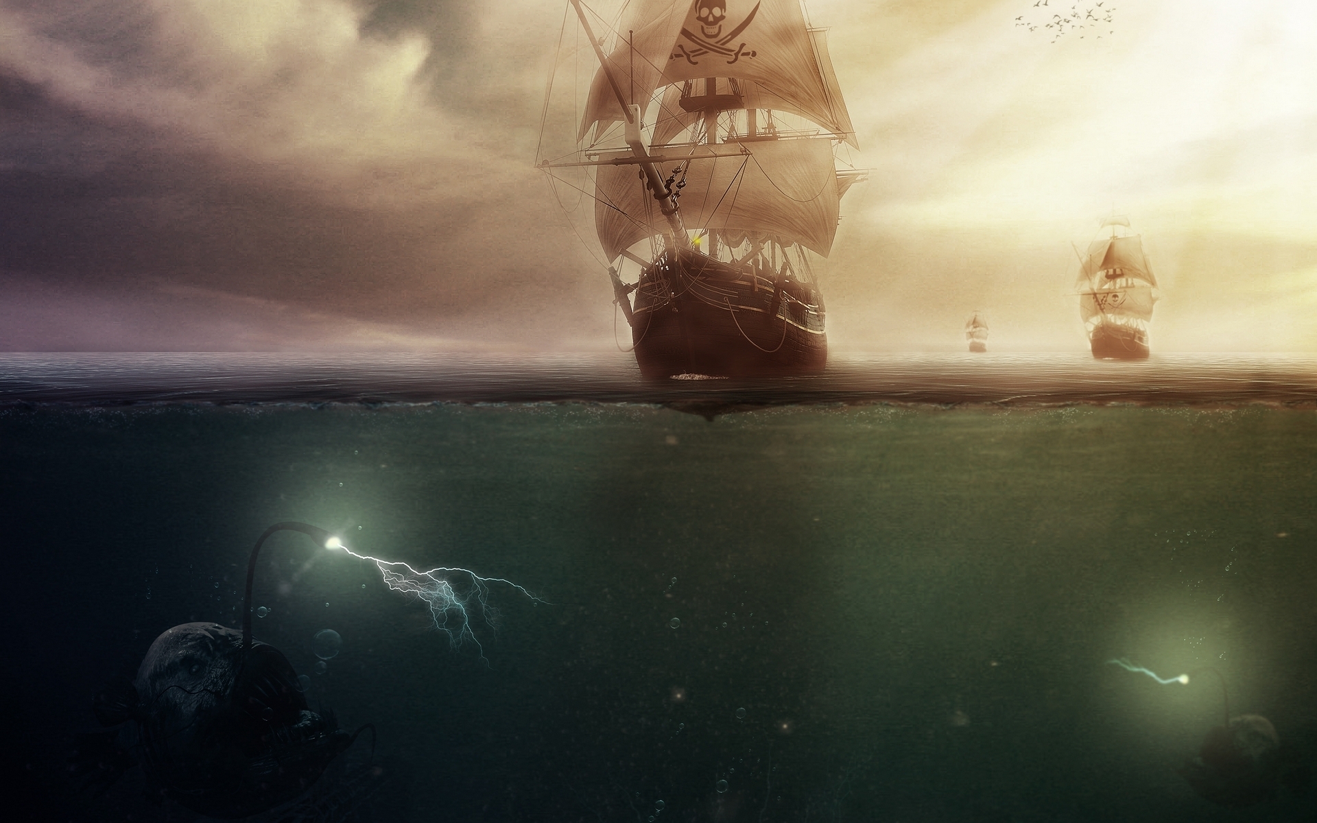 Фото бесплатно пираты, корабль, паруса