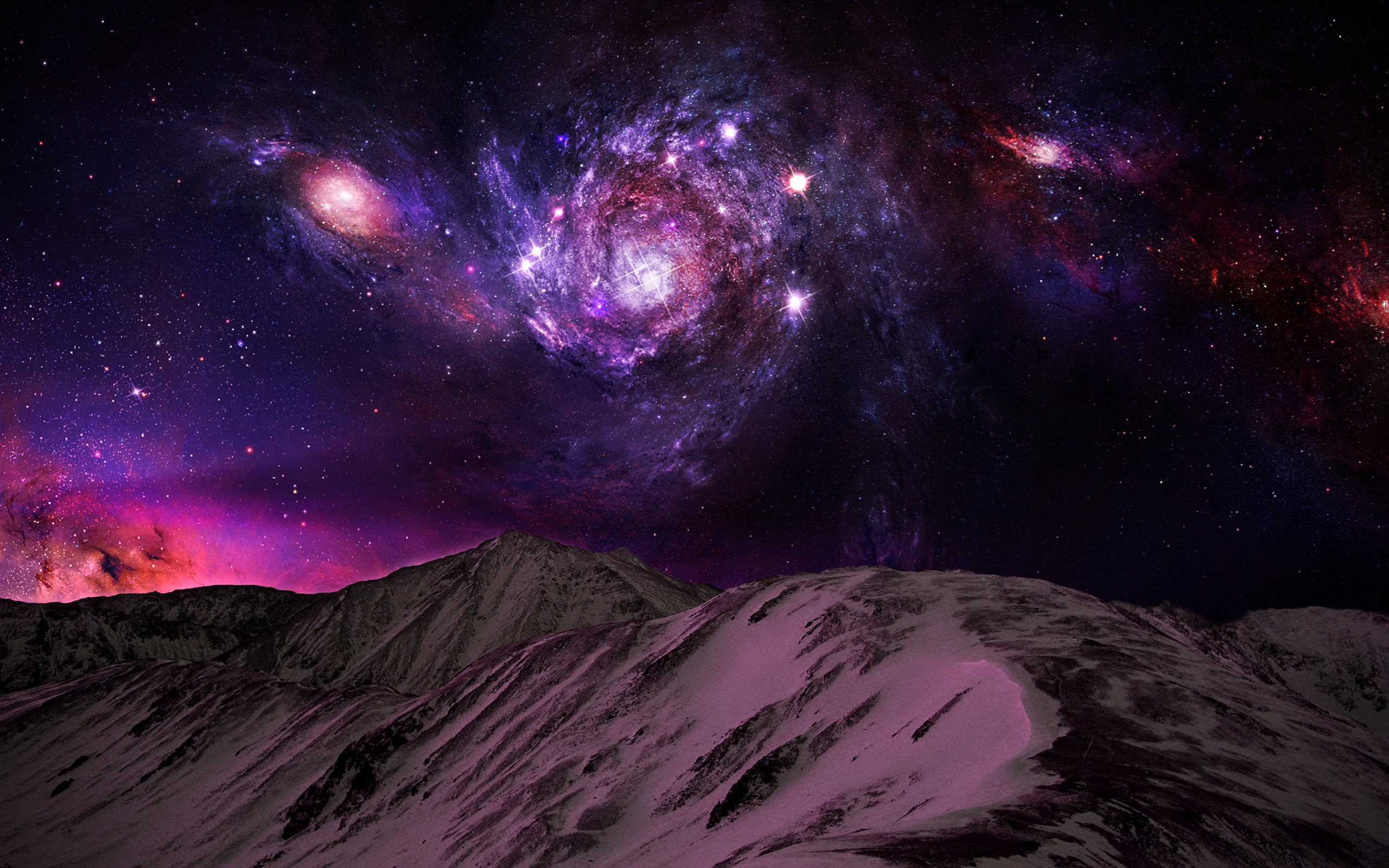 Wallpapers emptiness planets stars on the desktop