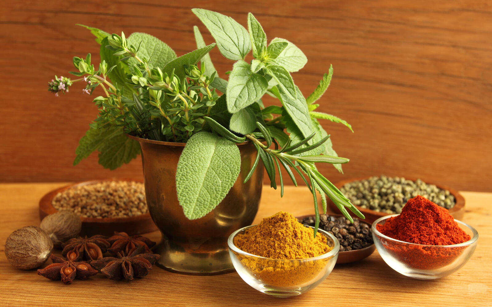 Wallpapers spices basil mint on the desktop