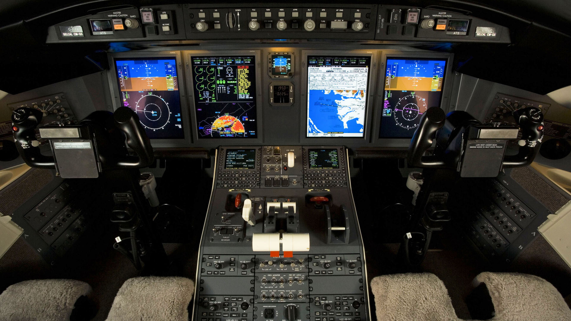 Wallpapers civil aviation cockpit pilot on the desktop