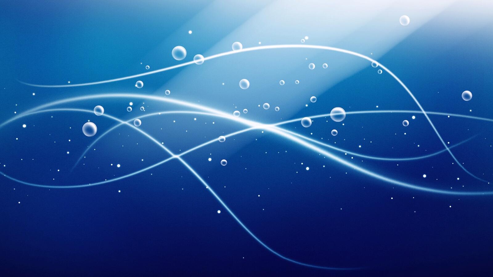 Wallpapers lines bubbles water on the desktop