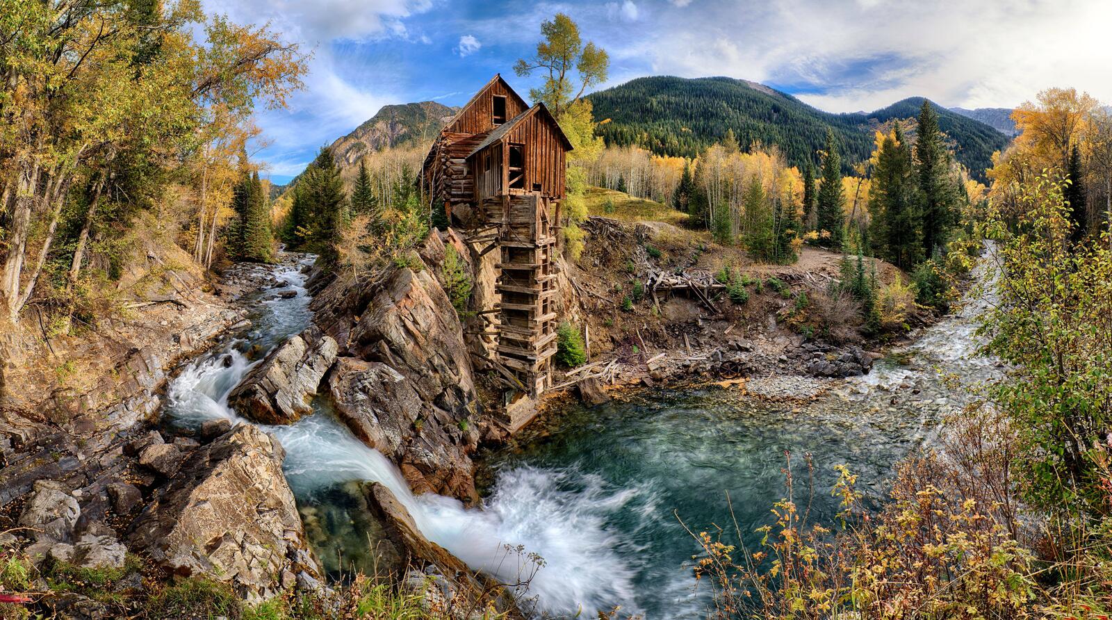 Wallpapers Crystal Mill Colorado autumn on the desktop