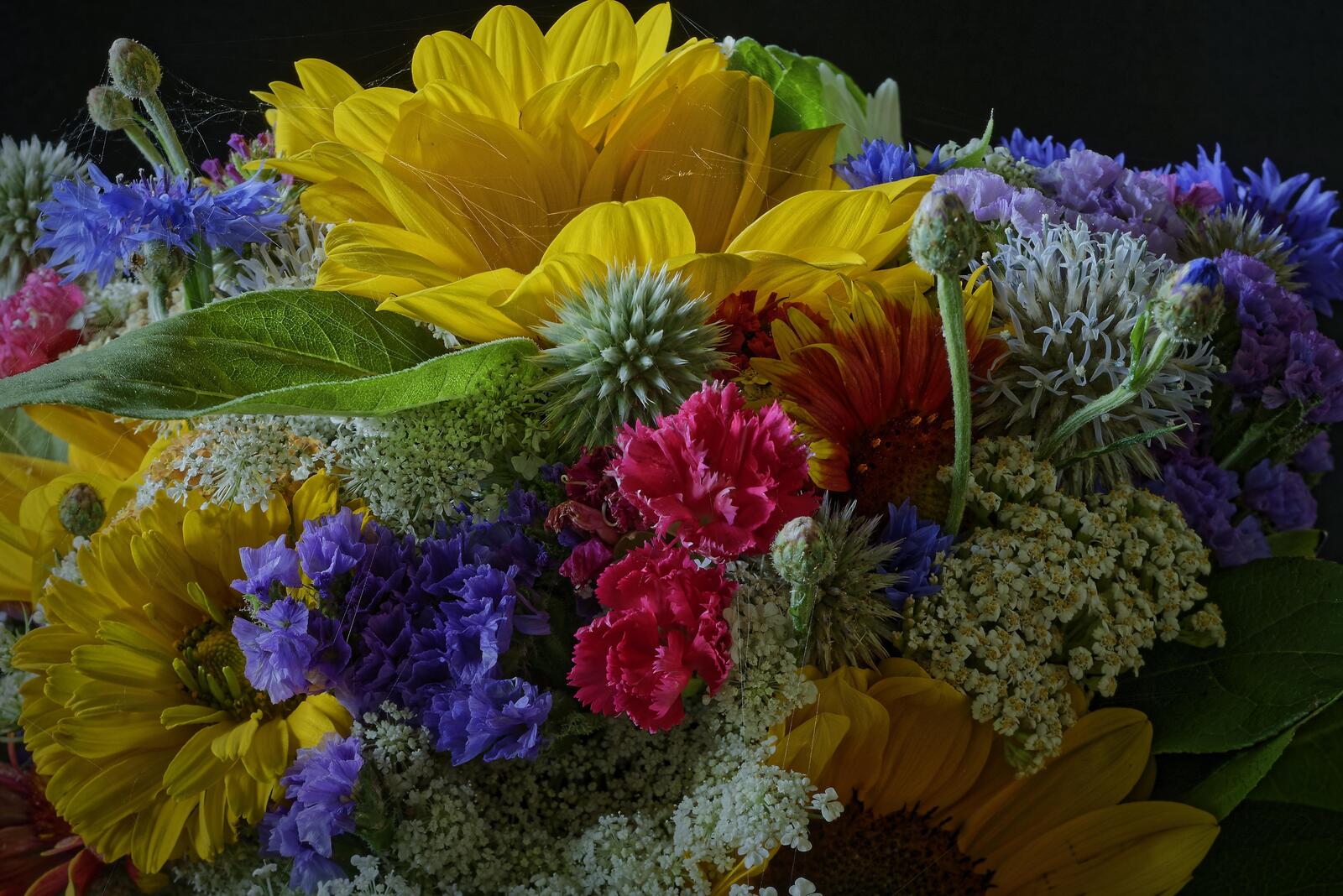 Обои большой букет цветы красивый букет на рабочий стол